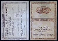 Riunione Adriatica di Sicurtà - Polizza di Assicurazione sulla Vita abbinata al Prestito Nazionale Rendita 5% - Con Libretto

SPEDIZIONE SOLO IN ITA...