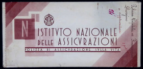 Istituto Nazionale delle Assicurazioni - Libretto Porta Polizza di Assicurazione sulla Vita - anni '30/'40

SPEDIZIONE SOLO IN ITALIA - SHIPPING ONL...