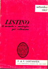SANTAMARIA P&P. - Listino a prezzi fissi Settembre, 1967. Monete greche, romane, medioevali moderne e medaglie. pp 69, lots 1245 +33 libri, tavole 46....