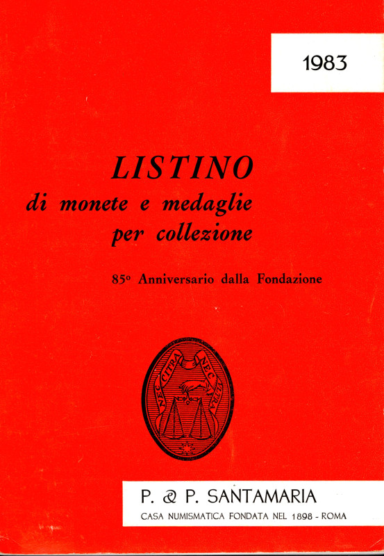 SANTAMARIA P&P. - Listino a prezzi fissi, 1983. Monete greche, romane, medioeval...