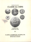CLASSICAL NUMISMATIC ( CNG) - Auction XIV closing date 20 - March, 1991. pp 143, lots 1594, tutti illustrati. Legatura ed. ottimo stato, importante do...