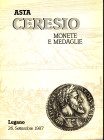 BANK LEU - SPINK &SON - Asta Ceresio. Lugano, 26 - Settembre, 1987. Monete greche, Romane, Italiane, estere, Svizzere e una collezione di medaglie tic...