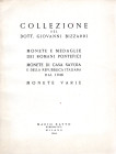 RATTO M. – Milano, 24 \ 26 – Novembre – 1966. Collezione Giovanni Bizzarri. Monete e medaglie dei Romani Pontefici, monete di Casa Savoia…… Ril.ed., p...