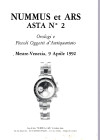 NUMMUS et ARS - Asta n 2. Mestre, 9 - Aprile, 1992. Orologi e piccolo antiquariato. Pp 39, nn 245, tutti illustrati nelle tavole. Legatura ed. buono s...