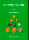ARTEMIDE ASTE ( Camillo Filetti) Vendita n III. Dogana, 4\5 - Settembre, 1996. monete antiche, medioevali, Prove e Progetti italiani , medaglie ecc. p...