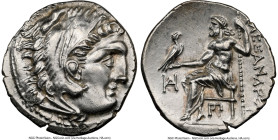 MACEDONIAN KINGDOM. Alexander III the Great (336-323 BC). AR drachm (18mm, 3.99 gm, 12h). NGC Choice AU 5/5 - 4/5. Posthumous issue, Teos, ca. 310-301...