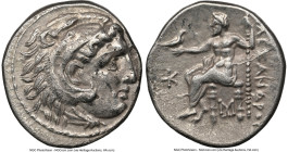 MACEDONIAN KINGDOM. Alexander III the Great (336-323 BC). AR drachm (17mm, 4.28 gm, 12h). NGC Choice XF 5/5 - 2/5. Early posthumous issue, Magnesia ad...