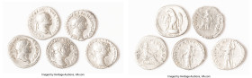 ANCIENT LOTS. Roman Imperial. Lot of five (5) AR denarii. VG-Choice Fine. Includes: Five Roman Imperial AR denarii, various emperors and types. SOLD A...
