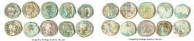 ANCIENT LOTS. Roman Imperial. Lot of ten (10) AE issues. VG-Choice Fine. Includes: Ten Roman Imperial AE issues, various denominations, rulers, and ty...