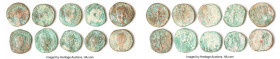 ANCIENT LOTS. Roman Imperial. Lot of ten (10) AE issues. VG-Choice Fine. Includes: Ten Roman Imperial AE issues, various denominations, rulers, and ty...