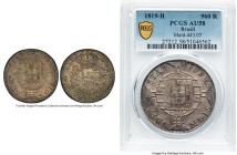João VI 960 Reis 1819-R AU58 PCGS, Rio de Janeiro mint, ,KM326.1, Mald-443.07. Boldly struck example with peach infused gray toning. HID09801242017 © ...