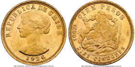 Republic gold 100 Pesos 1926-So MS62 NGC, Santiago mint, KM170, Fr-54. One year type. HID09801242017 © 2024 Heritage Auctions | All Rights Reserved ww...