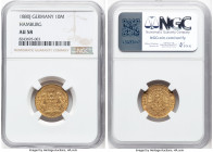 Hamburg. Free City gold 10 Mark 1880-J AU58 NGC, Hamburg mint, KM600, J-209, Fr-3780.. HID09801242017 © 2024 Heritage Auctions | All Rights Reserved w...