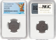 Oaxaca. War of Independence 2 Reales 1813 AU55 Brown NGC, KM226.1. SUD type. HID09801242017 © 2024 Heritage Auctions | All Rights Reserved www.HA.com/...