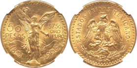 Estados Unidos gold 50 Pesos 1926 MS62 NGC, Mexico City mint, KM481, Fr-172. Centennial of Independence from Spain. HID09801242017 © 2024 Heritage Auc...