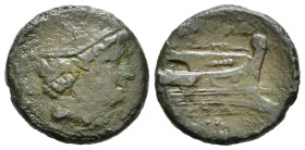 SERIE ANONIMA (dopo il 211 d.C.). Sestante. Zecca incerta. AE (g 5,54). Busto di Mercurio a destra, con petaso alato. R/ Prua di nave a destra. Crawfo...