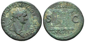 DOMIZIANO (81-96). Asse per Roma. AE (g 10,32). Busto laureato a destra, con egida. R/ Altare. RIC II 305. BB. Nr. Reg. 619/24