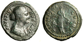 FAUSTINA FIGLIA (moglie di Marc'Aurelio) Asse. Busto diad. a ds. R/ DIANA LUCIF, Diana stante a sn. con una lunga torcia. C. 86; RIC 1629. RARO (g. 10...