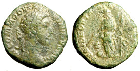 COMMODO (177-192) Sesterzio. COMMODVS ANTONINVS AVG, Testa laur. a ds. R/ PROV DEOR TR P VI IMP IIII COS III P P, Providentia stante volta a sn. con u...