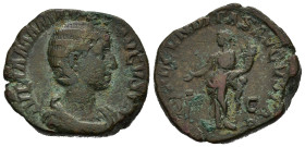 GIULIA MAMEA (Augusta, 222-235). Sesterzio per Roma. AE (g 19,00). Busto diademato e drappeggiato a destra. R/ Fecunditas stante a sinistra, regge cor...