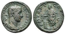 SEVERO ALESSANDRO (222-235). Asse per Roma. AE (g 10,32). Busto laureato, drappeggiato e corazzato a destra. R/ L'imperatore stante a sinistra, sacrif...