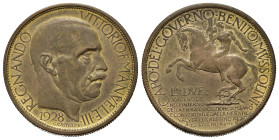 Regno d'Italia. Vittorio Emanuele III (1900-1943). Esposizione di Milano 1928. Buono da 2 lire. Cu dorato. Gigante 1. BB