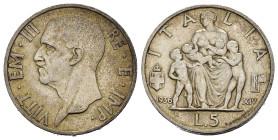 Regno d'Italia. Vittorio Emanuele III (1900-1943). 5 lire 1936. Gig. 83. qSPL