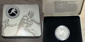 CANADA. 50 CENTS 1999 Rugby. Ag. Proof. Con scatola originale in latta