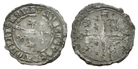 CROAZIA. Ladislas IV (1272-1290). Banovac. AR (g 0,51). MONETA REGIS P SCLAVONIA, Martora a sinistra; stella sopra e sotto. R/ [Croce patriarcale tra ...