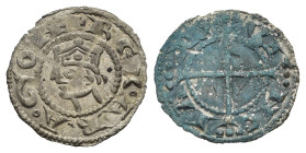FRANCIA. Marsiglia. Alfonso II d'Aragona (1196-1209). Denaro. MI (g 0,29). + REX ARAGON. Testa coronata a sinistra. R/ POVINCIA. Croce. Duplessy 1611....