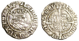 GRAN BRETAGNA. Henry VIII (1509-1547) Halfgroat, zecca York. (g. 1,51) Spink 2324. Ar RARO qSPL