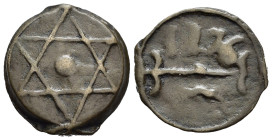 MAROCCO. Moulay ‘Abd al-Rahman (1822-1859). 2 Falus 1276 (1860). AE (g 6,85). Stella a sei punte. R/ Data. Craig 126b. BB