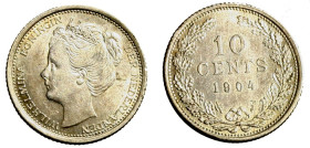 OLANDA. Guglielmina I (1890-1948) 10 Centesimi 1941. Ar. KM#163 qFDC