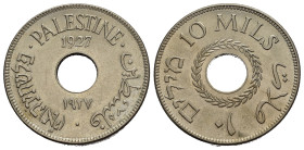 Palestina, mandato britannico. 10 mils 1927 cu-ni. Kr. 4. SPL-FDC