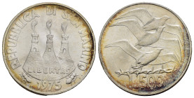SAN MARINO. 500 lire 1975. Ag. FDC