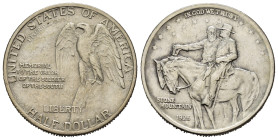 STATI UNITI D'AMERICA. Mezzo Dollaro 1925. AR (g 12,48). Zecca di Philadelphia. Stone Mountain Memorial. I Generali Robert E. Lee e Stonewall Jackson ...