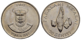 TONGA. 20 Seniti 1981 FAO. Cu-Ni. FDC