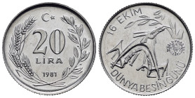TURCHIA. 20 lira 1981 FAO. Al. FDC