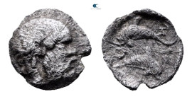 Islands off Thrace. Thasos circa 412-404 BC. Hemiobol AR
