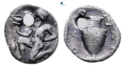 Islands off Thrace. Thasos circa 404-355 BC. Trihemiobol AR