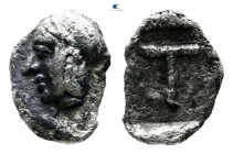 Arkadia. Tegea circa 423-400 BC. Tetartemorion AR