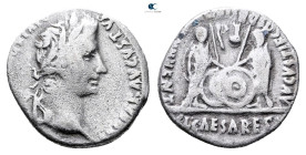 Augustus 27 BC-AD 14. Lugdunum. Denarius AR