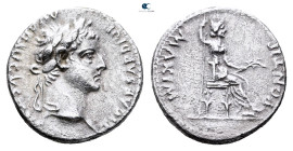 Tiberius AD 14-37. "Tribute Penny" type. Lugdunum. Denarius AR