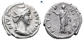 Diva Faustina I AD 140-141. Rome. Denarius AR