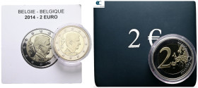 Belgium.  AD 2014. Mintage only 1000, very rar. 2 Euro 2014