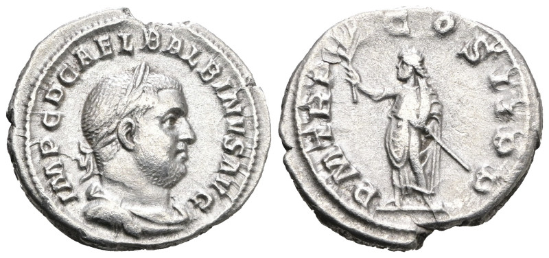 Balbinus AR Denarius. Rome, AD 238.
 IMP C D CAEL BALBINVS AVG, laureate, draped...
