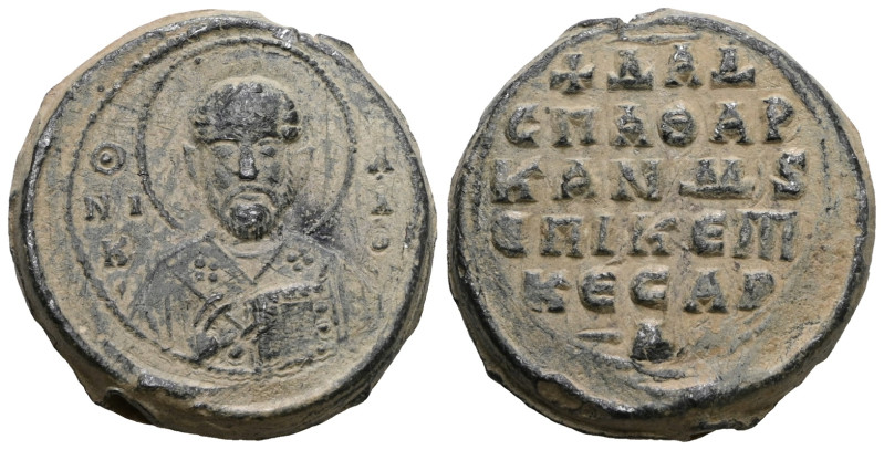 Nicholas, spatharokandidatos and basilikos of silk, mid-11th century. Seal Θ/NI/...