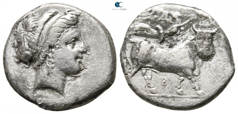 Campania. Neapolis circa 326-290 BC. 
Nomos AR

21 mm., 6,81 g.

Diademed h...