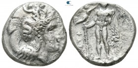 Lucania. Herakleia. ΕΥΦ- (Euph-), magistrate circa 330-281 BC. Nomos AR