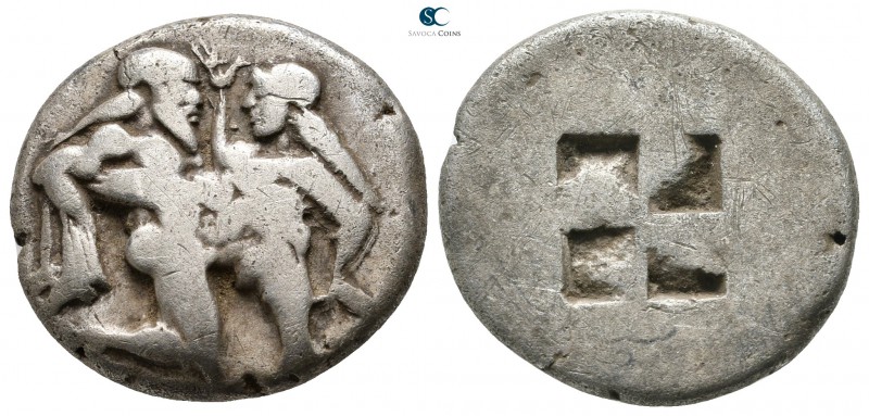 Islands off Thrace. Thasos 500-480 BC. 
Stater AR

22 mm., 8,35 g.

Ithypha...